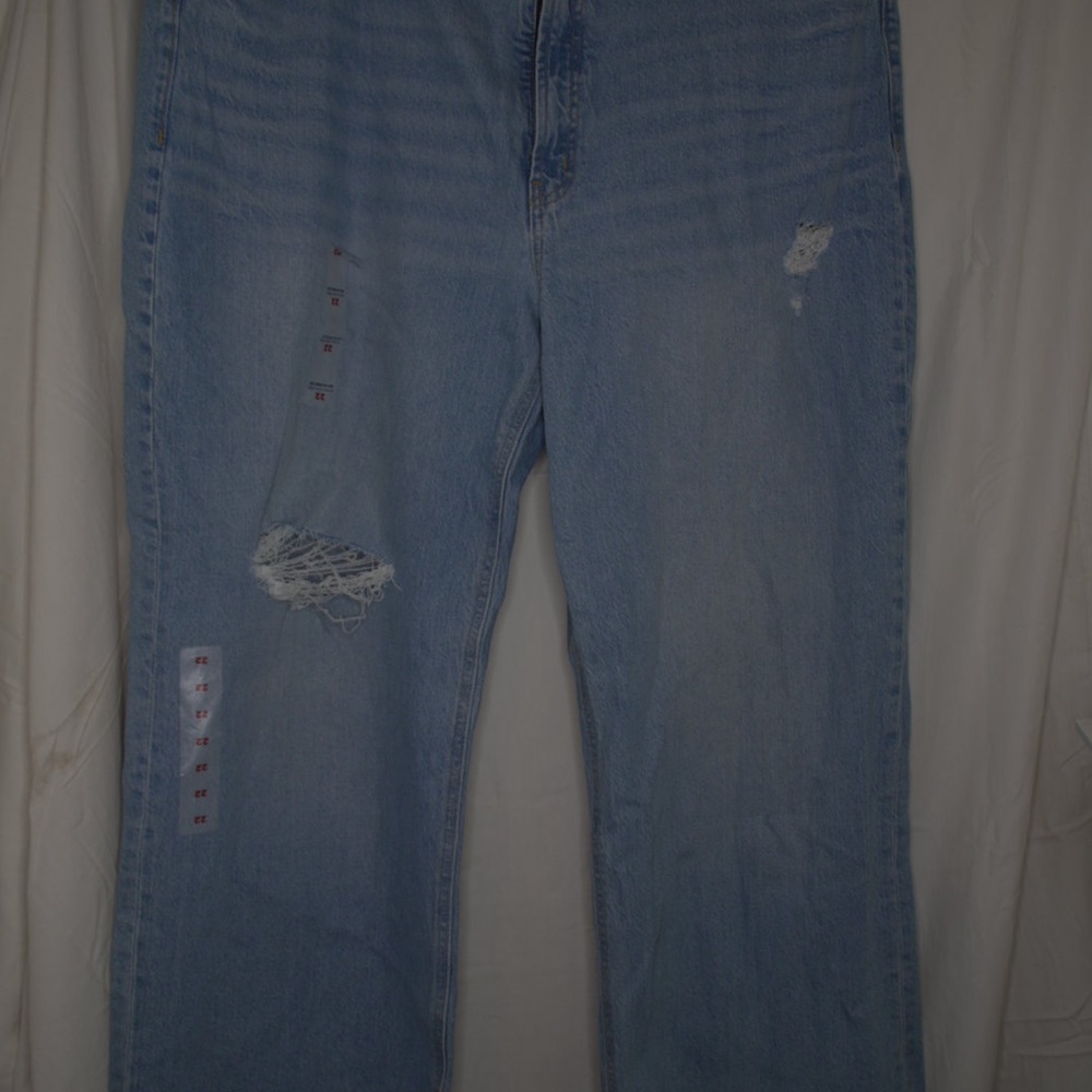 Old Navy Sky-Hi Wide Leg Jeans in Light Blue
